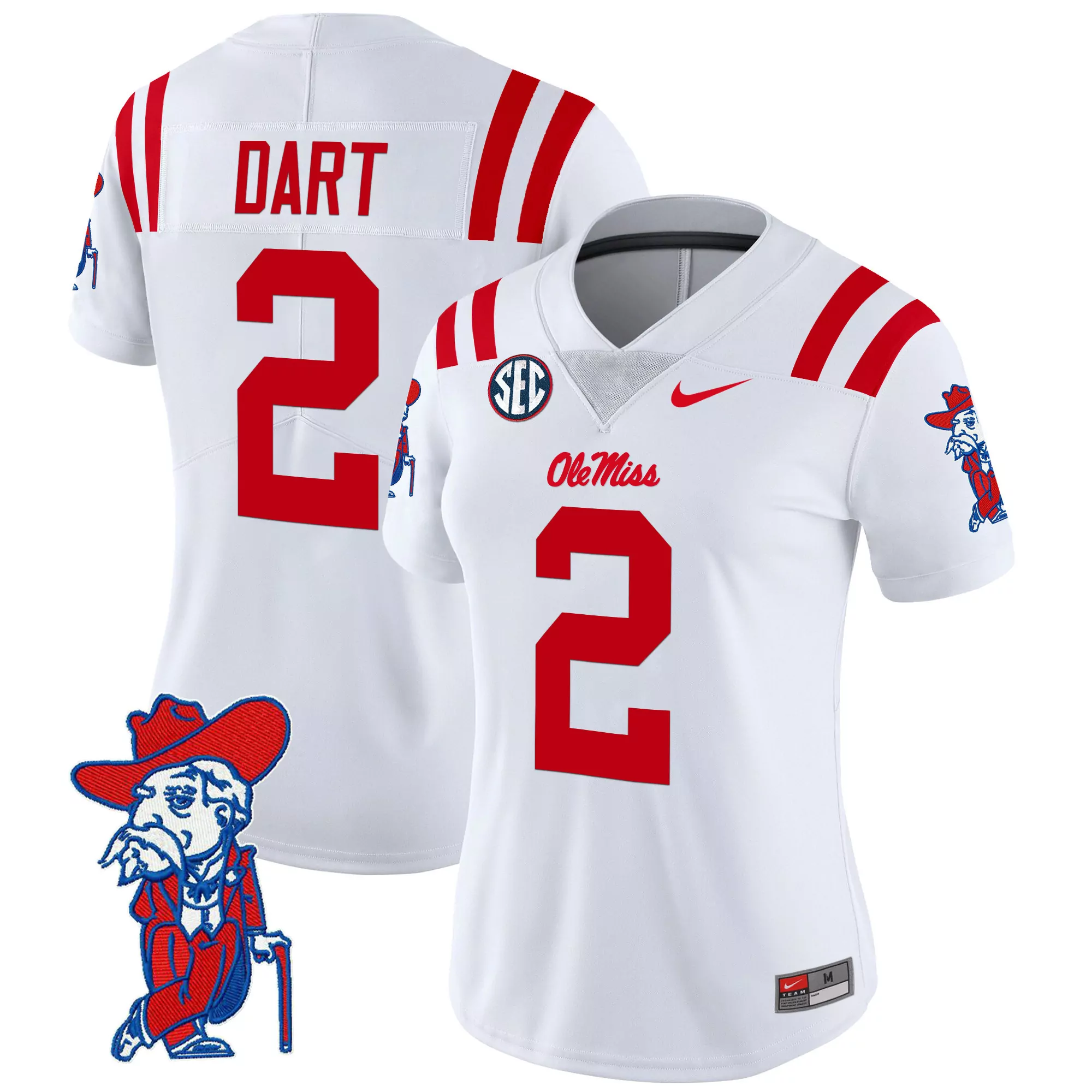 dart 2 women s ole miss rebels navy vapor limited stitched jersey with embroidered patch 2025