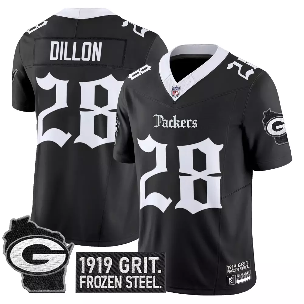 Dillon 28 Green Bay Packers Navy Stitched Vapor Jersey | 2023 Limited Edition | For Men, Women & Youth
