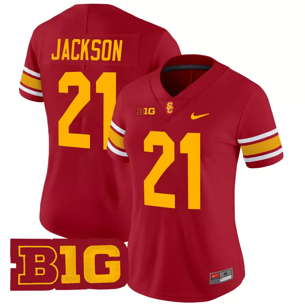 jackson 21 women s usc trojans black vapor jersey all stitched b1g patch 2025