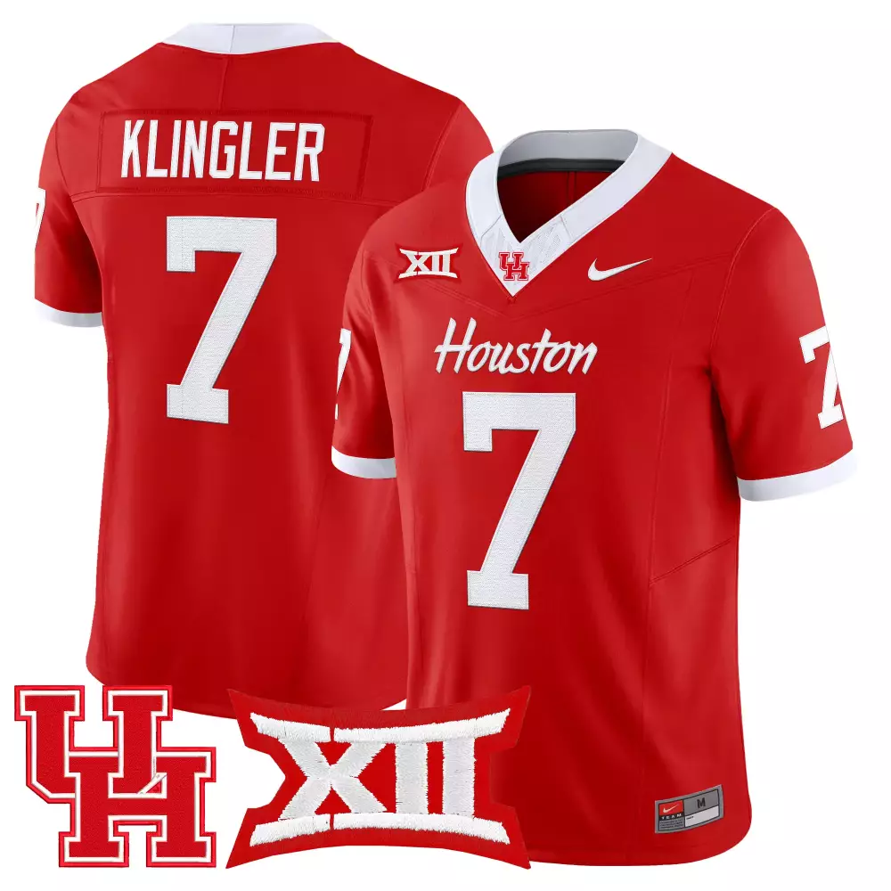 keenum 7 men s white houston cougars 2025 vapor jersey all stitched embroidered xii patch