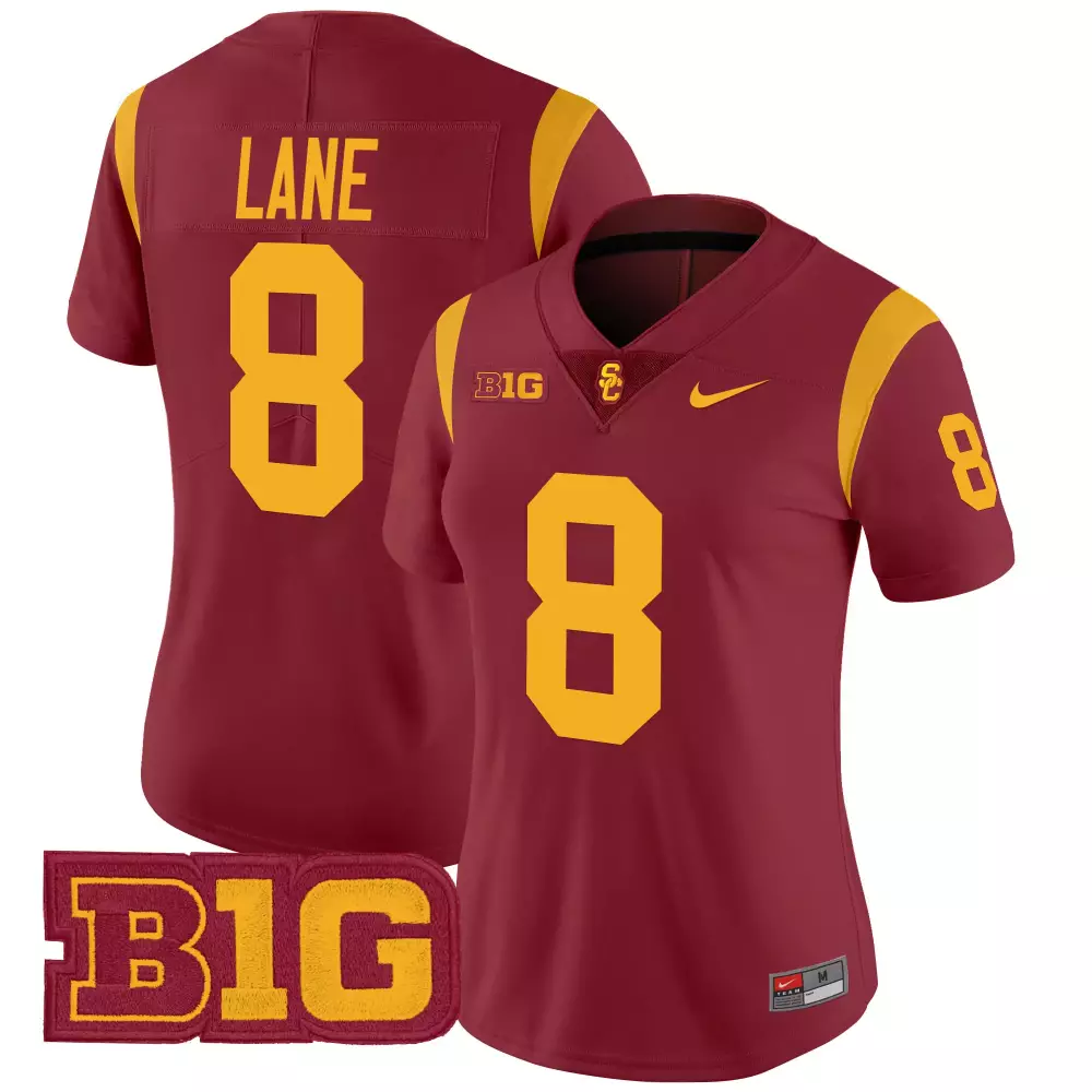 Lane 8 Men'S Usc Trojans White Stitched Jersey With B1G Patch 2025