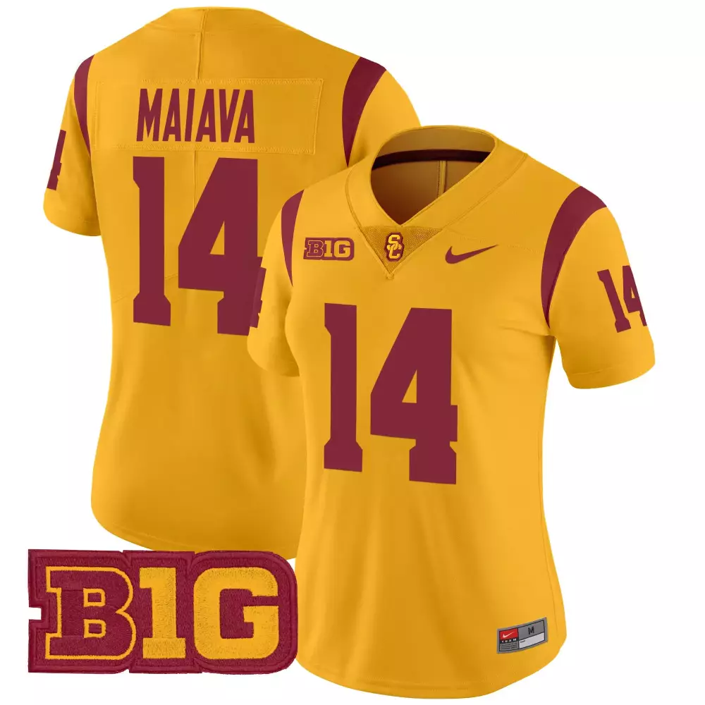maiava 14 women s usc trojans black vapor jersey all stitched b1g patch 2025