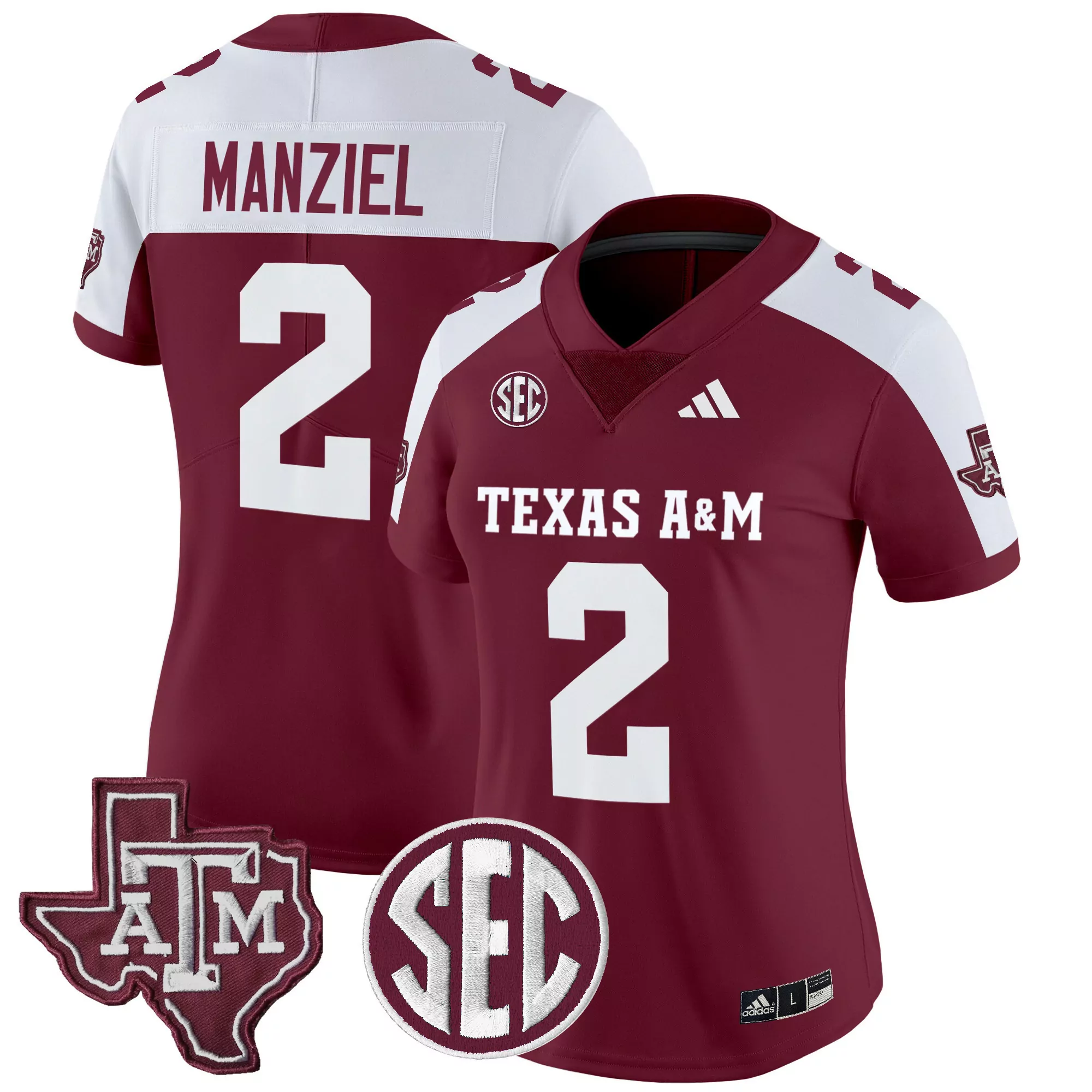 manziel 2 women s texas a m aggies 2025 vapor limited jersey all stitched white