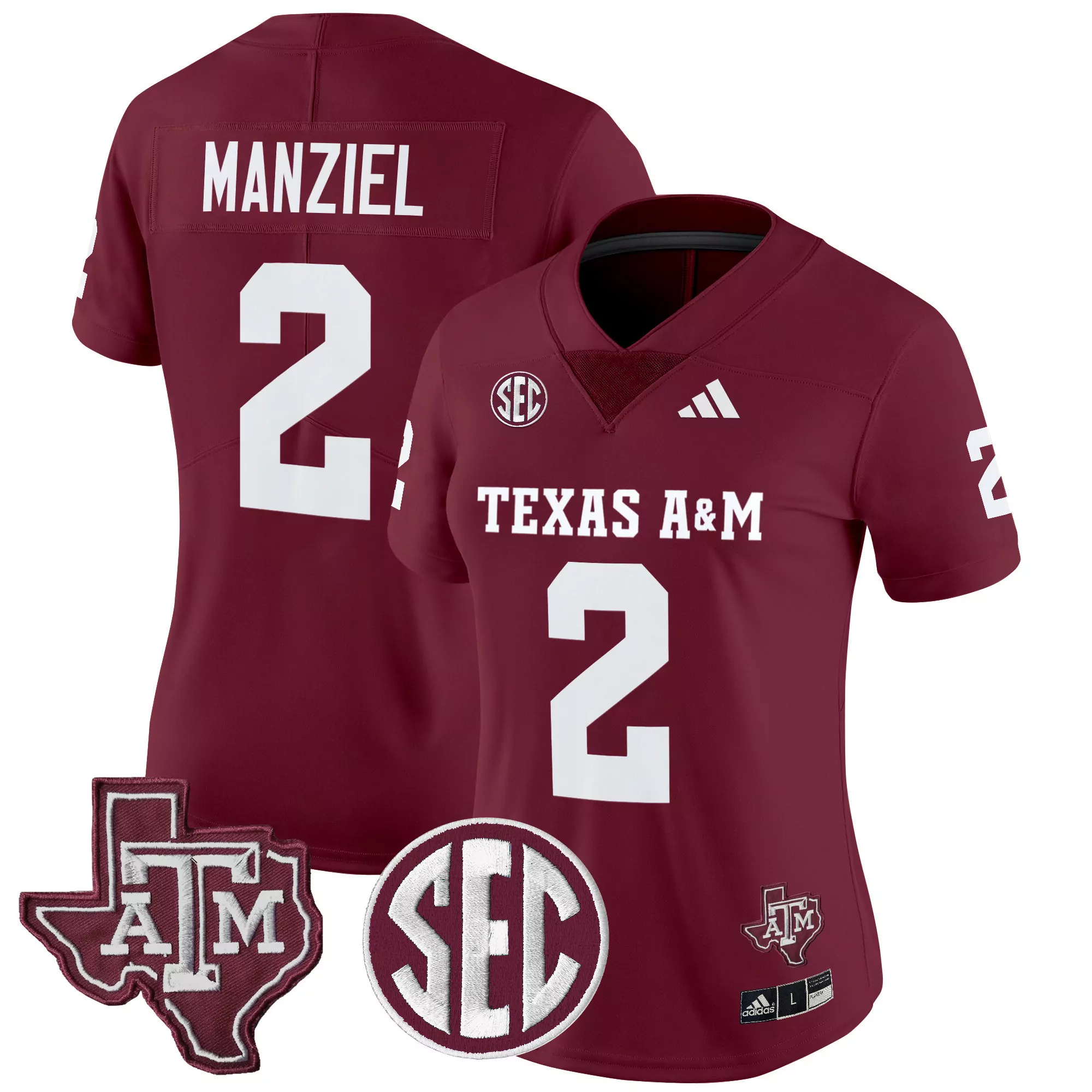 manziel 2 women s texas a m aggies 2025 vapor limited jersey all stitched white