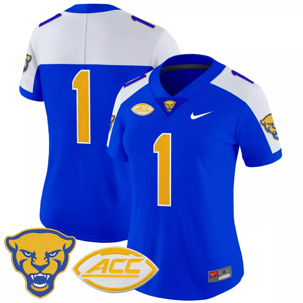 Pittsburgh Panthers Women's Yellow Stitched Jersey 2025 | Name Patch ACC | Limited Edition Fan Gear | For Men, Women & Youth