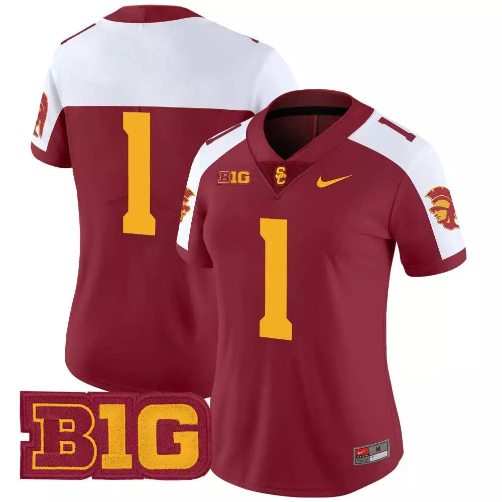 Bush 5 USC Trojans 2025 Women's Vapor Limited Jersey | Black with B1G Patch | Fan Gear for Women & Youth