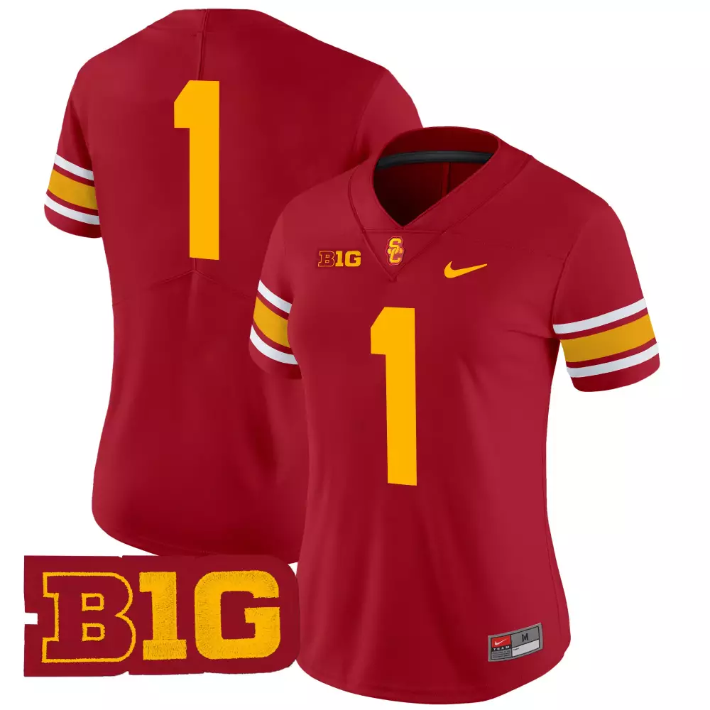 Player Not Specified Men's USC Trojans Black Vapor Jersey | All Stitched B1G Patch 2025 | Game Day Outfit for Men, Women & Youth