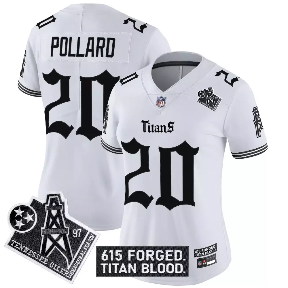 pollard 20 women s tennessee titans black vapor stitched jersey 615 forged patch 2023