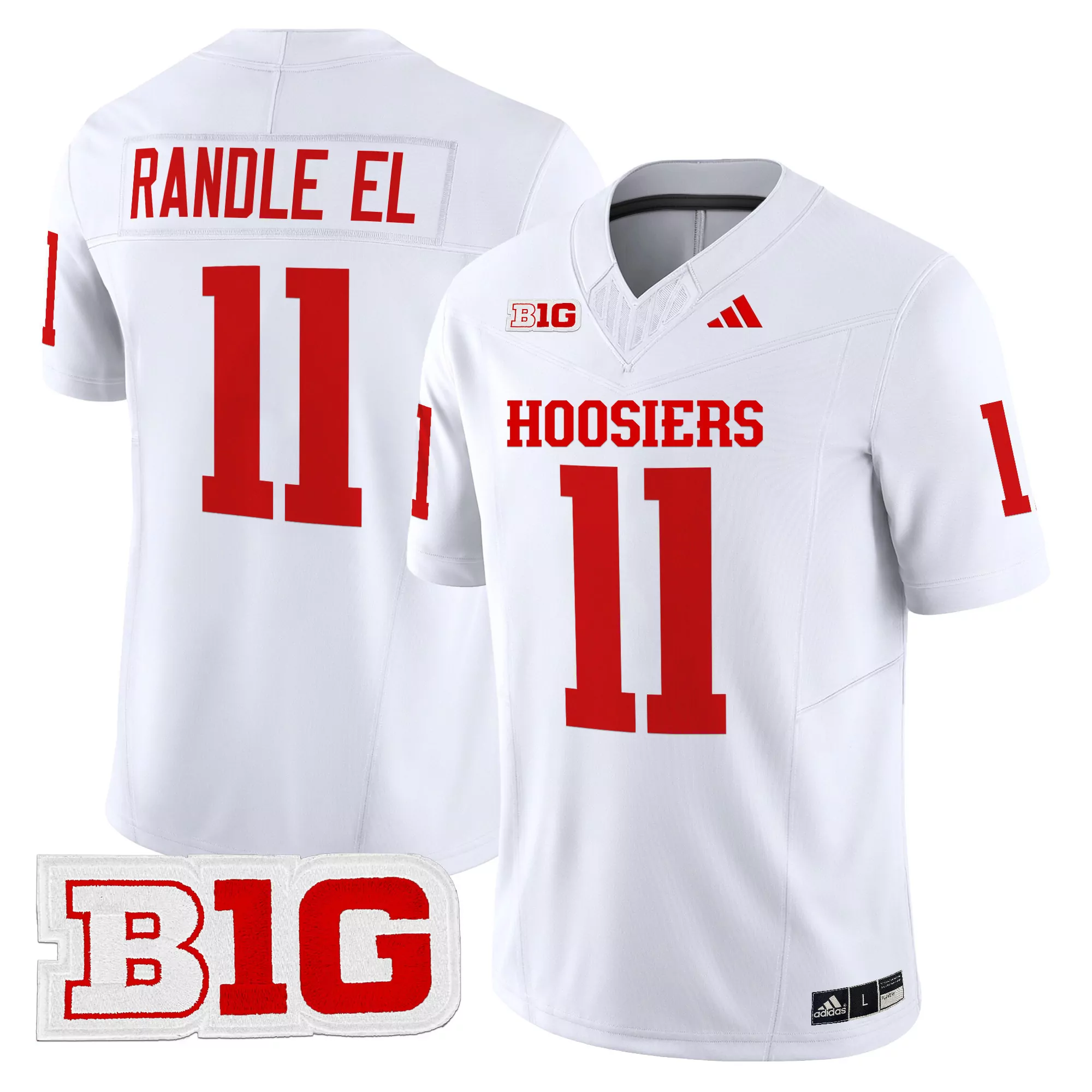 randle el 11 men s red indiana hoosiers vapor jersey all stitched b1g patch 2025