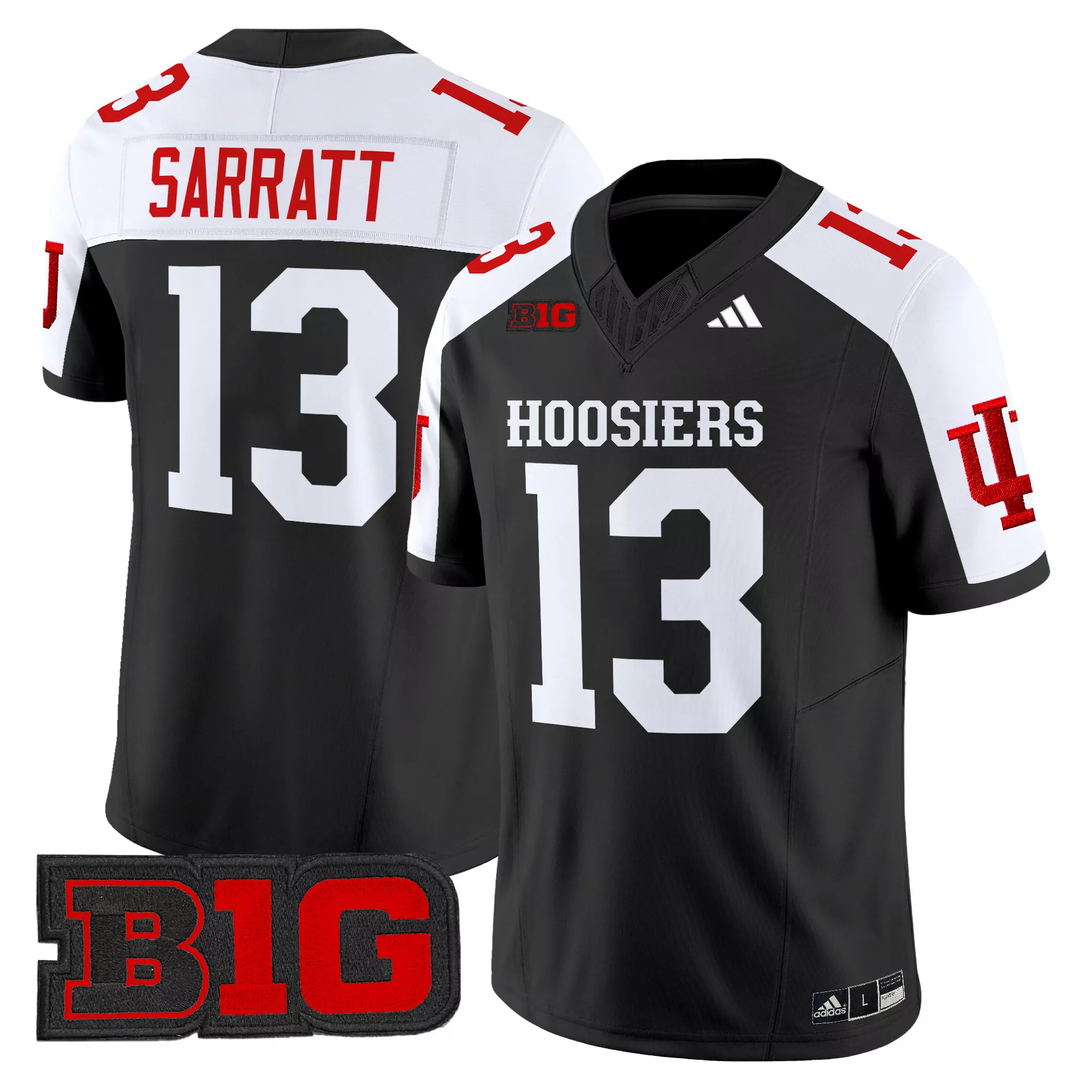rust born 812 men s white vapor jersey all stitched b1g patch 2025 indiana hoosiers