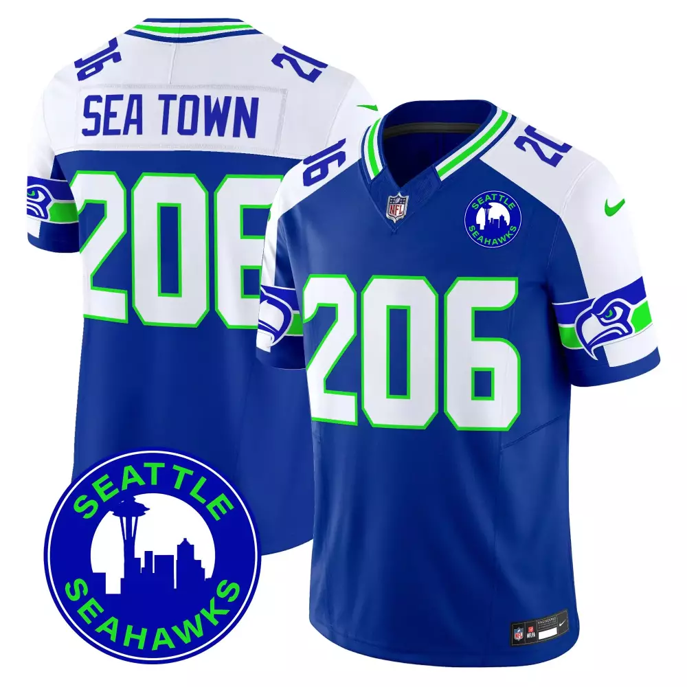 Seattle Seahawks 2025 Stitched Vapor Jersey | Blue City Patch | Replica Fan Gear for Men, Women & Youth
