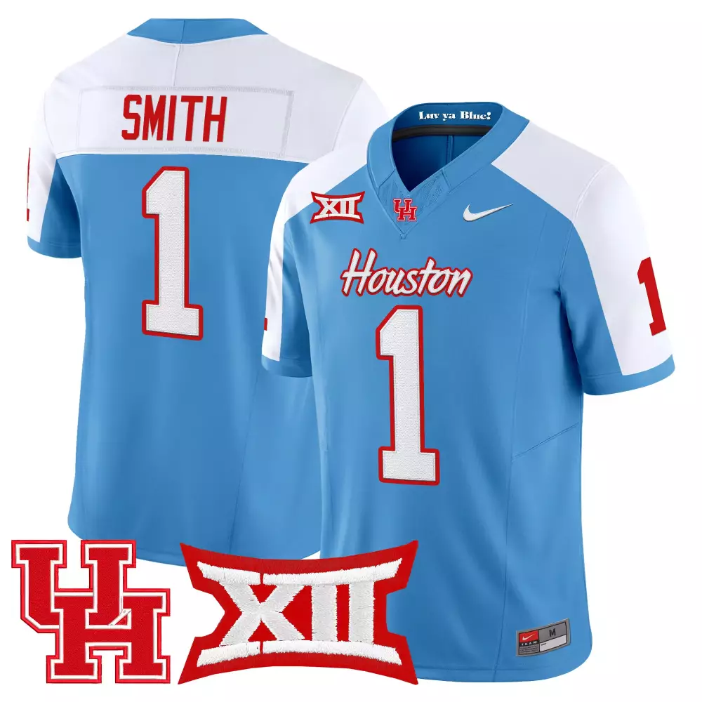 smith 1 houston cougars women s 2023 oilers inspired all stitched vapor jersey