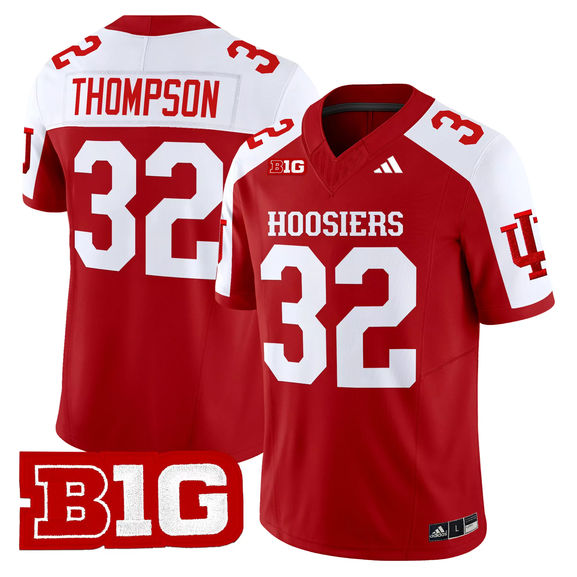 thompson 32 men s black indiana hoosiers vapor jersey all stitched b1g patch 2025 1