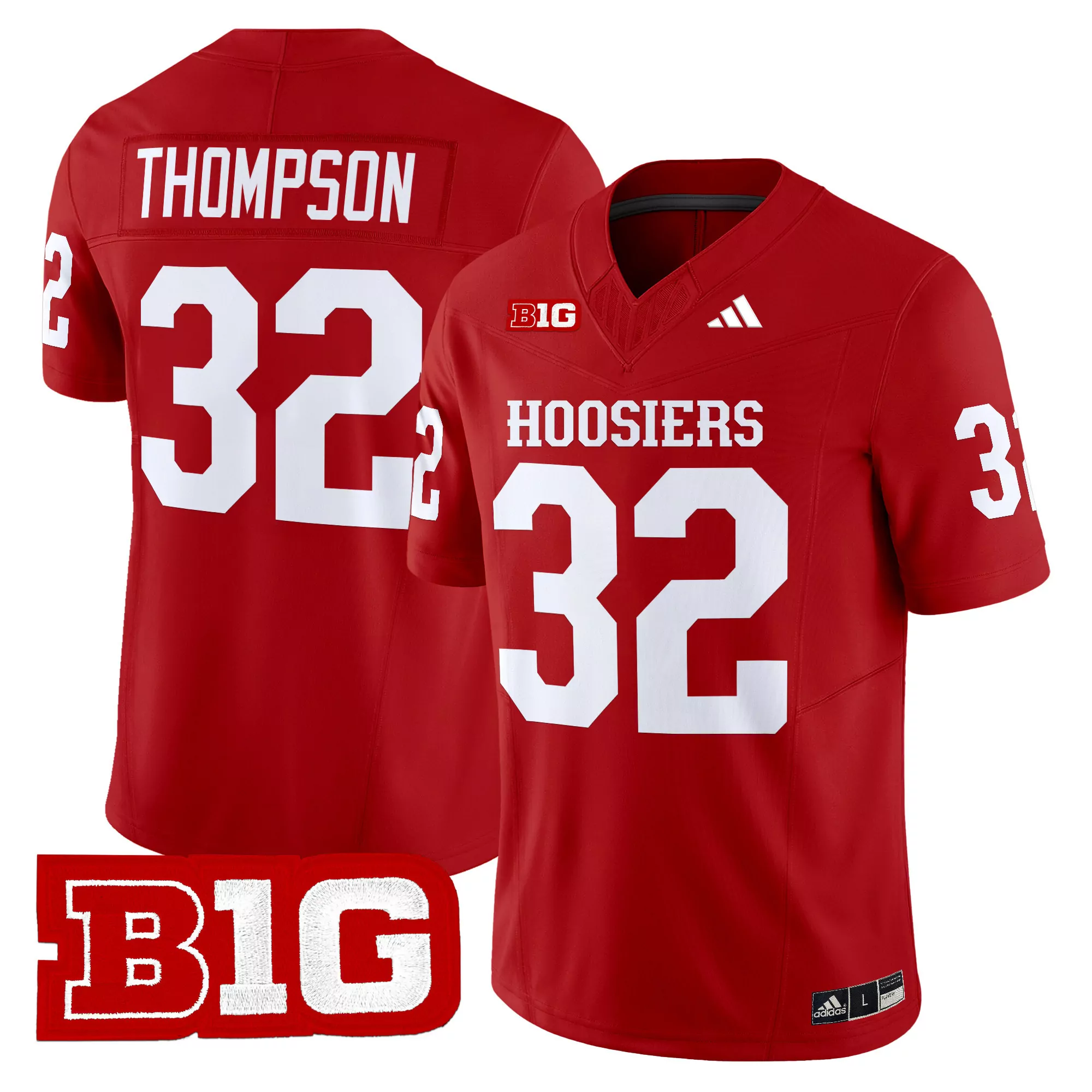 thompson 32 men s black indiana hoosiers vapor jersey all stitched b1g patch 2025 1