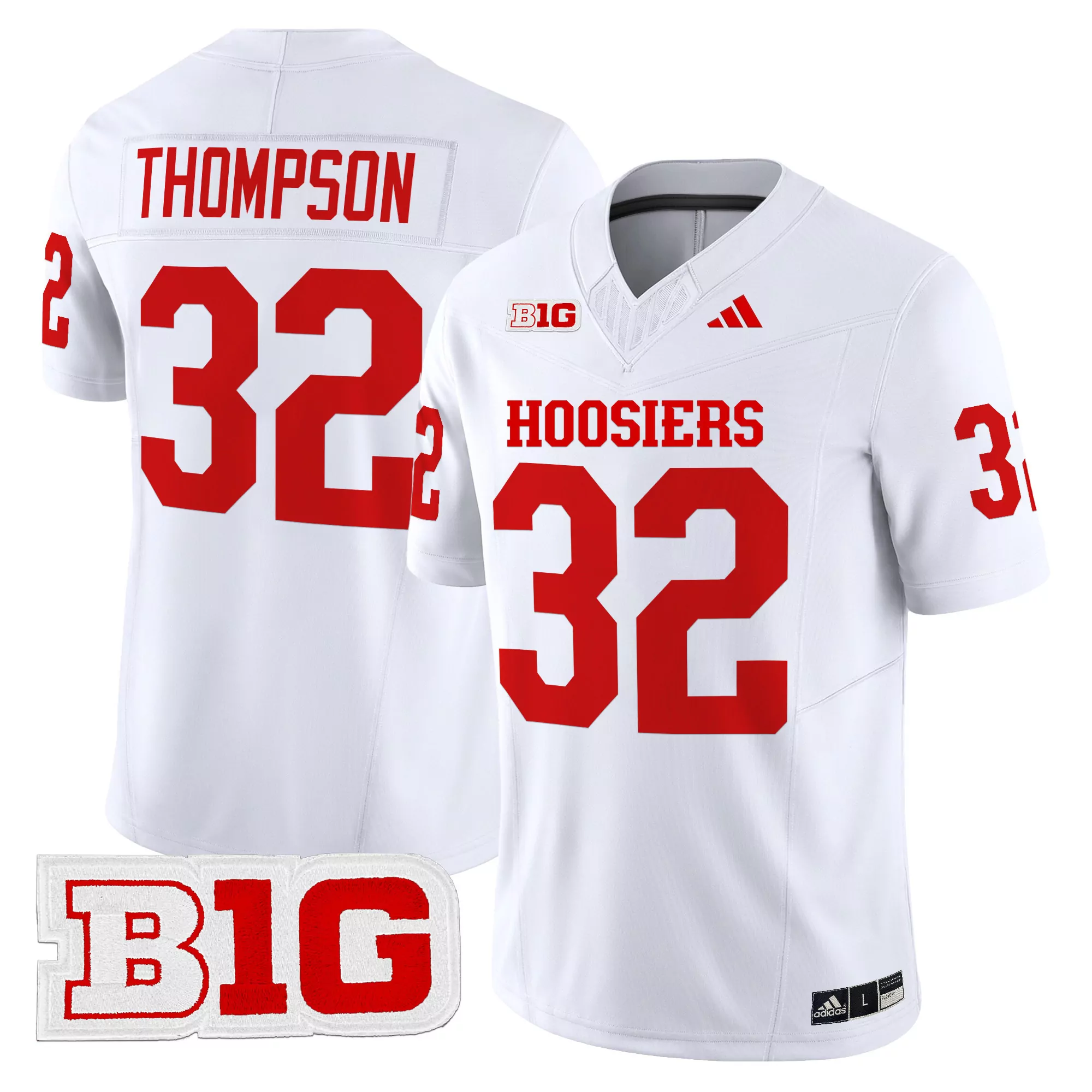 thompson 32 men s black indiana hoosiers vapor jersey all stitched b1g patch 2025 1