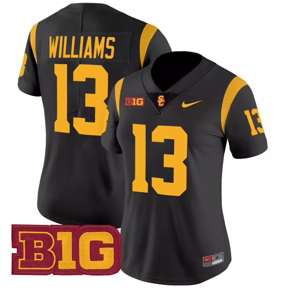 williams 13 women s usc trojans 2025 vapor limited jersey red b1g patch stitched