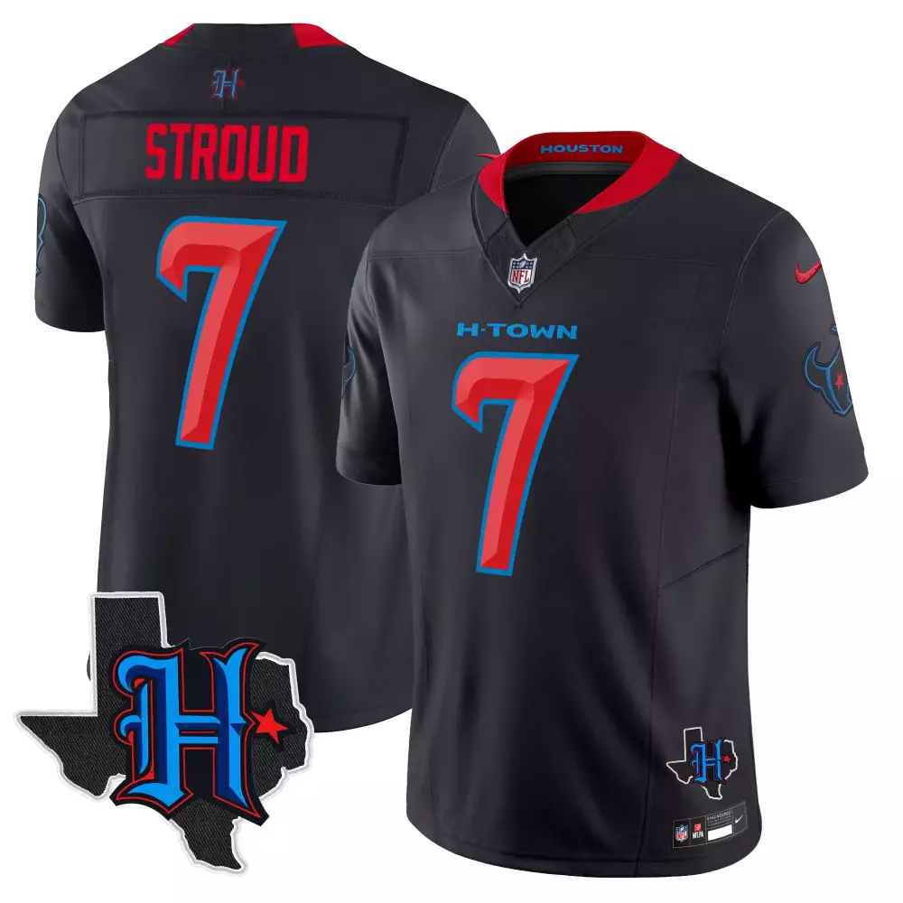 Stroud 7 Houston Texans Black Stitched Jersey | 2025 Limited Edition Fan Gear | For Men, Women & Youth
