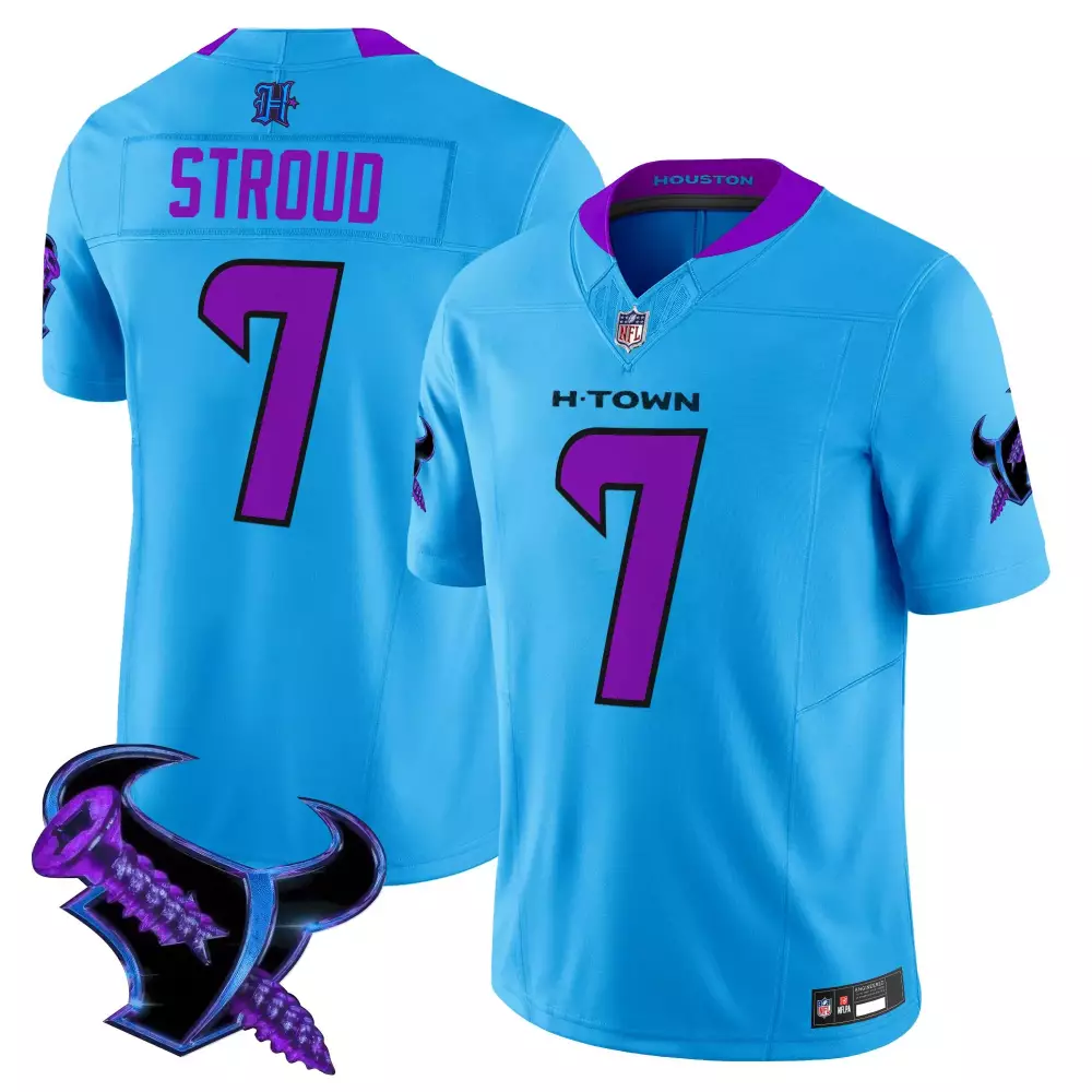 Stroud Houston Texans 2025 Limited Edition Name Patch Jersey | White Stitched Fan Gear | For Men, Women & Youth