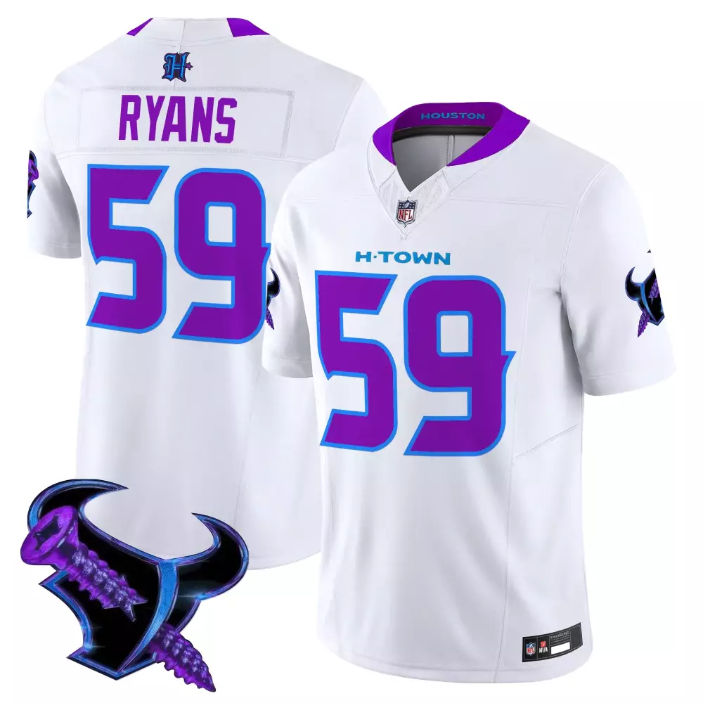 Ryans Houston Texans 2025 Limited Edition Jersey | White Stitched Fan Gear | For Men, Women & Youth