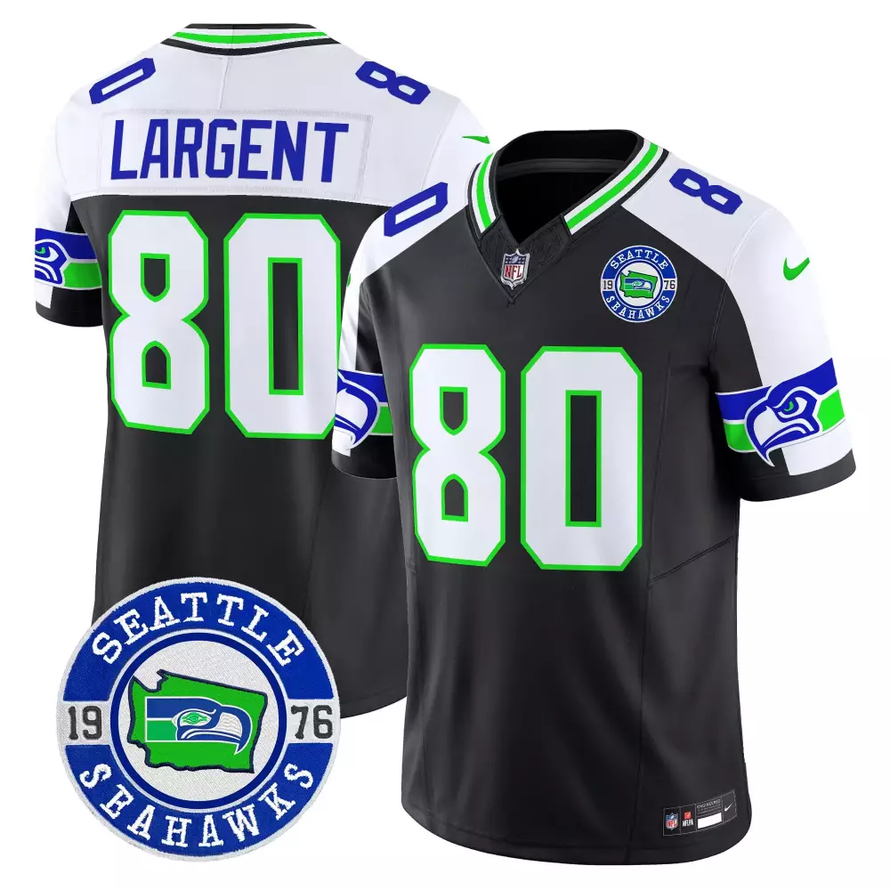 Seattle Seahawks Black Stitched Jersey | Men Name Patch 2023 Rain City Edition for Men, Women & Youth | Perfect for Game Day
