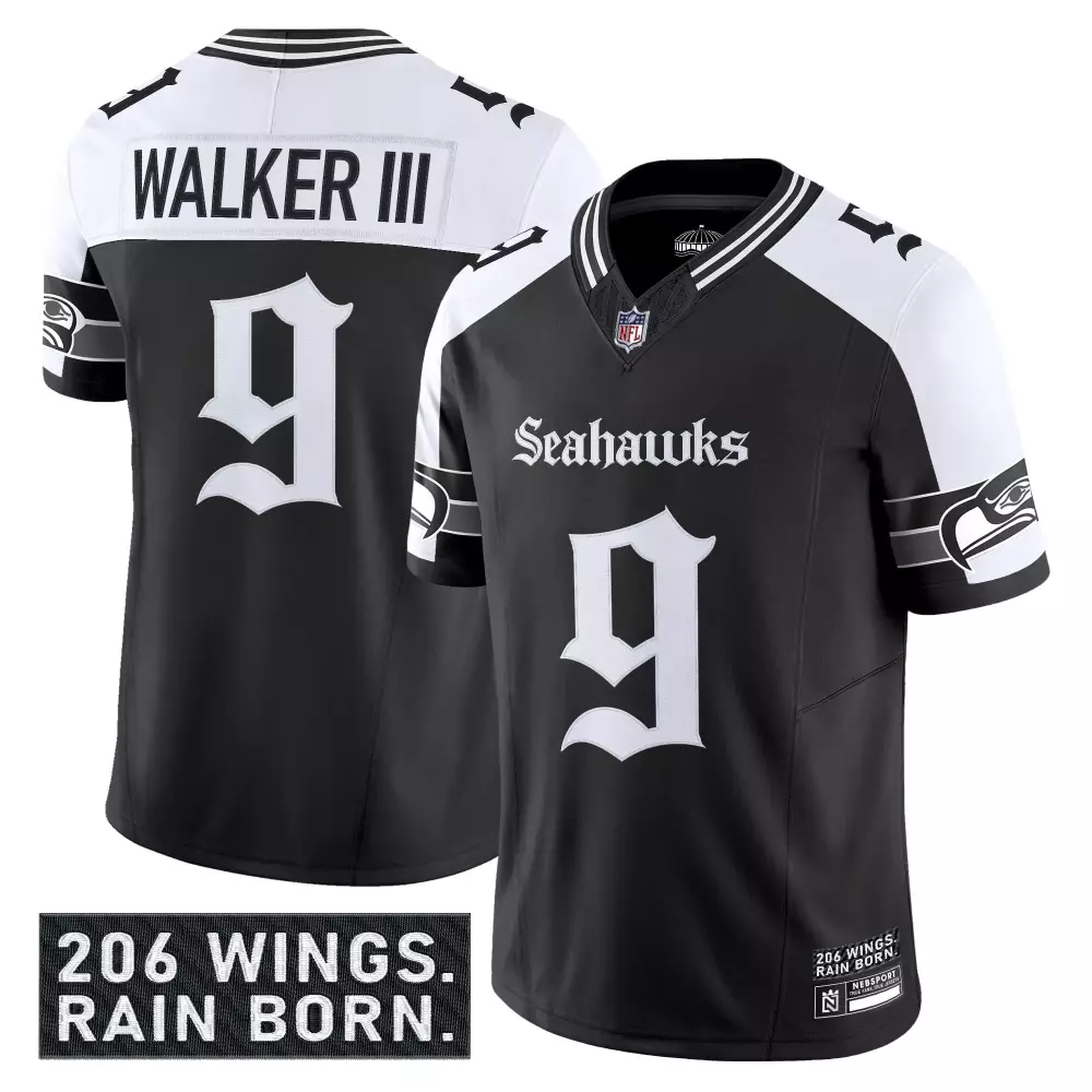 Walker III Seattle Seahawks 2023 Black Stitched Jersey | Men's Edition | Stylish Fan Gear | For Men, Women & Youth