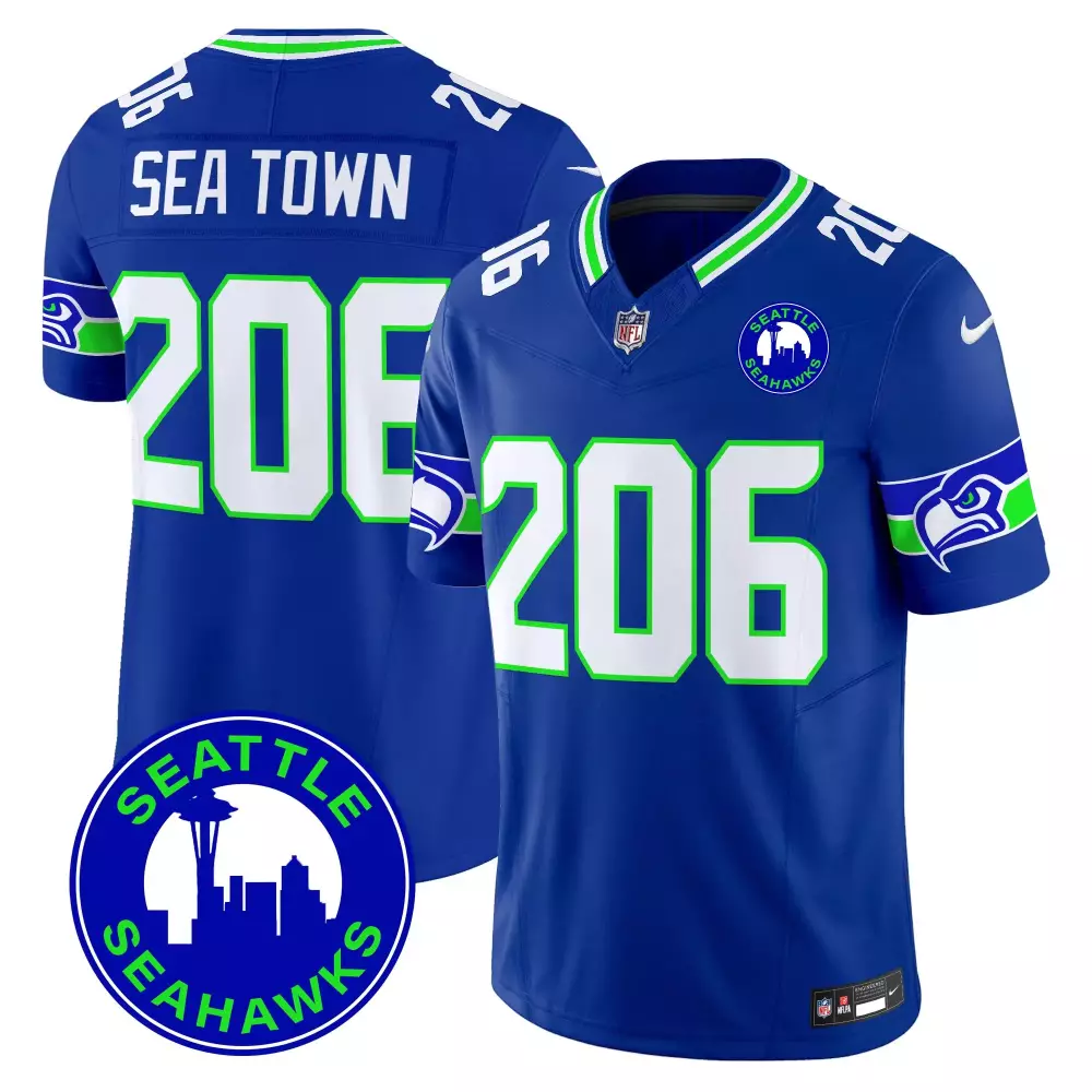 Seahawks 206 Stitched Jersey | Limited Edition Blue Fan Gear | Perfect Gift for Men, Women & Youth