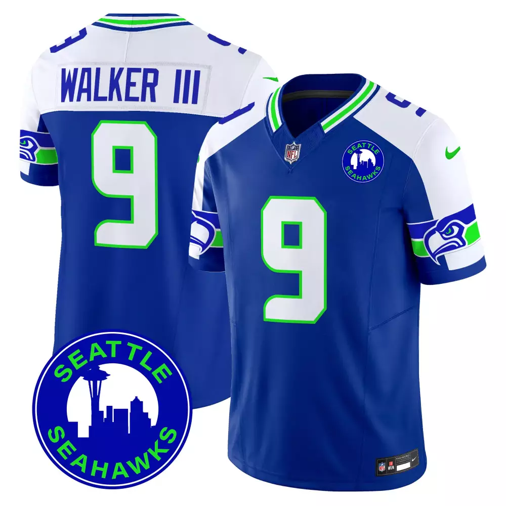 Walker III Seattle Seahawks Split Men's Throwback Gold Vapor Limited Jersey V2 | All Stitched Fan Gear | For Men, Women & Youth