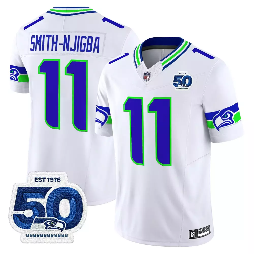 Seattle Seahawks White Stitched Jersey 206 Sea Town 2025 | Limited Edition Fan Gear for Men, Women & Youth