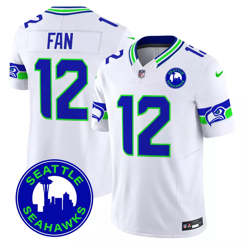 Seattle Seahawks White Stitched Jersey 206 Sea Town 2025 | Limited Edition Fan Gear for Men, Women & Youth