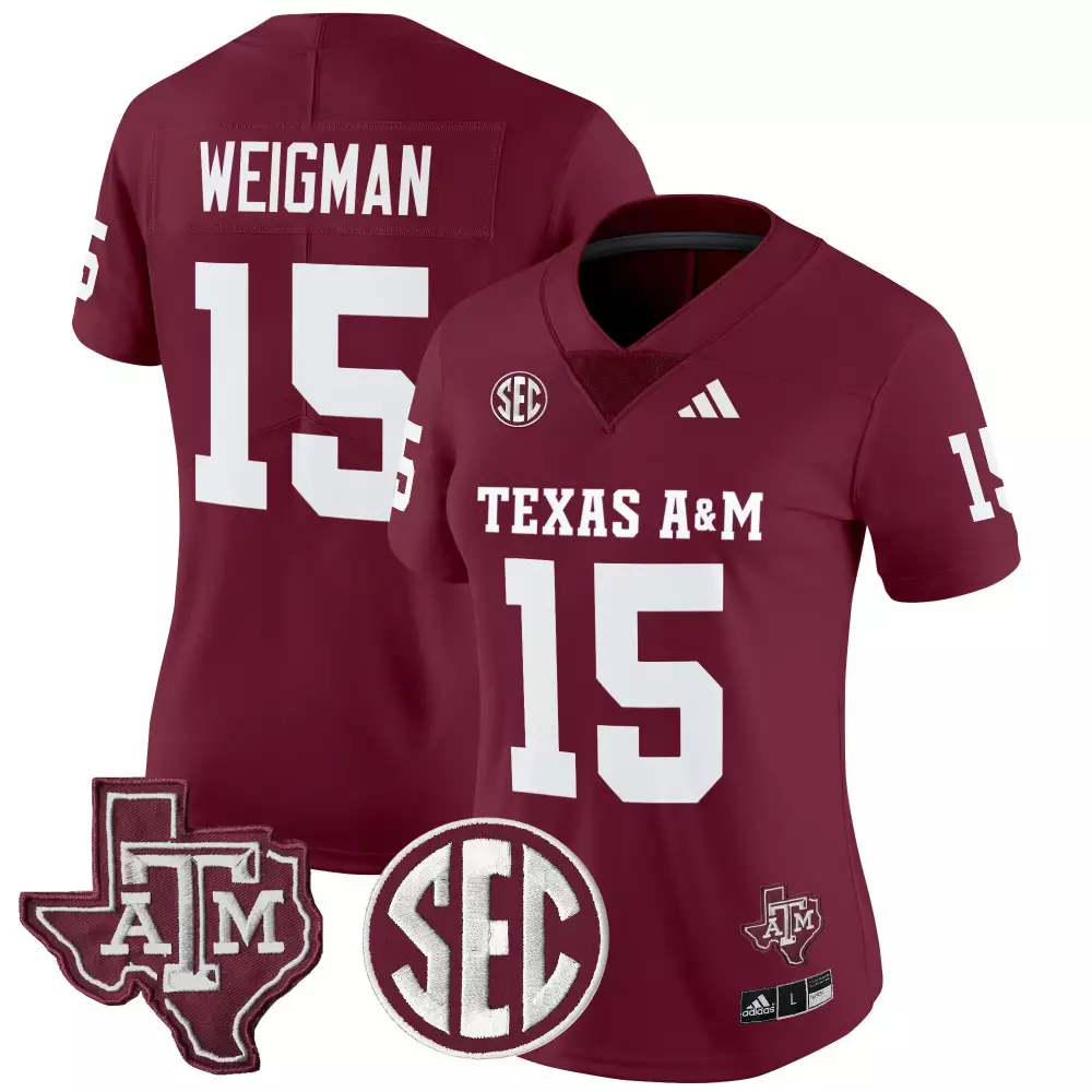womens texas a m aggies black all stitched jersey reed 10 year 2025 style name patch