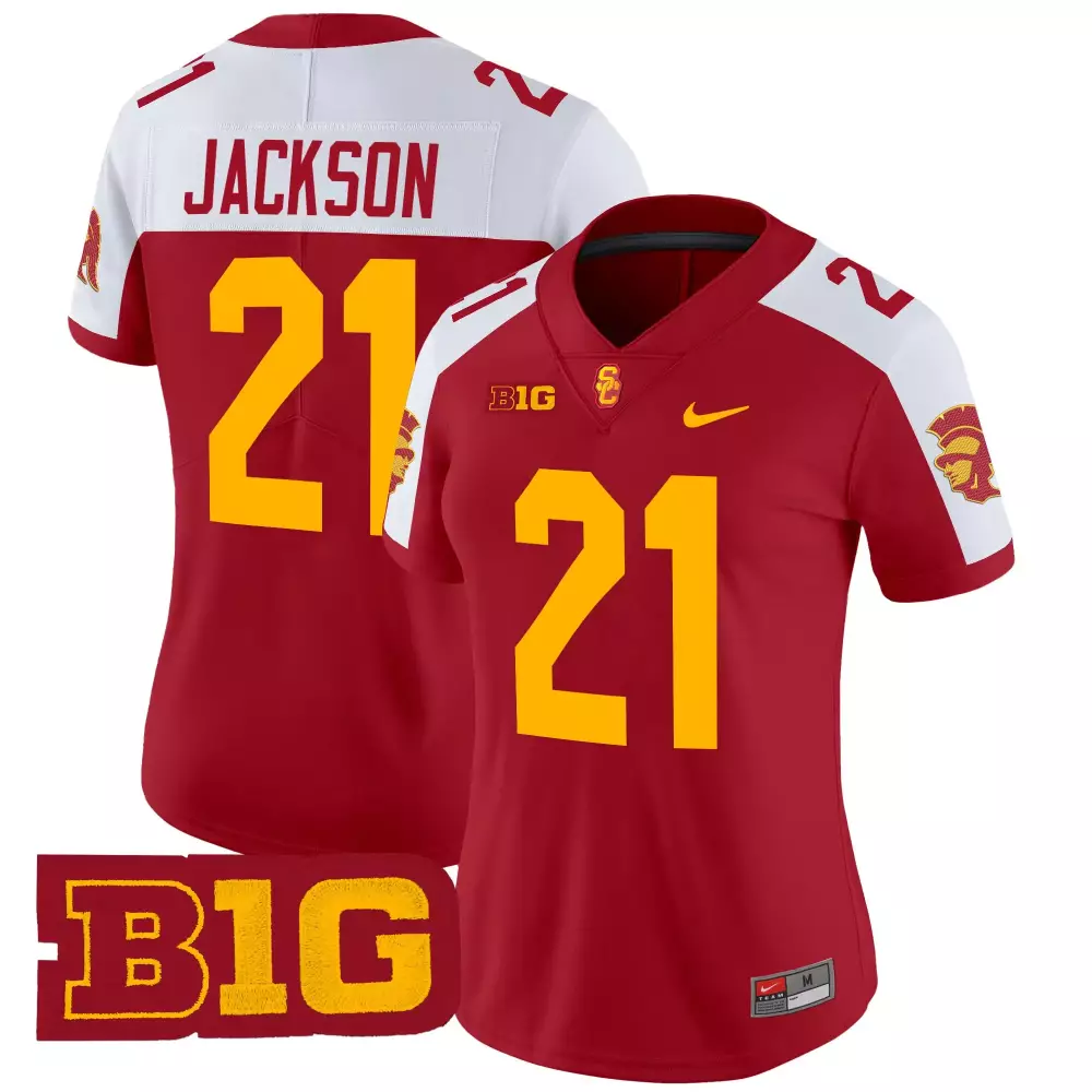 women s usc trojans gold all stitched jersey name patch 2025 player 1