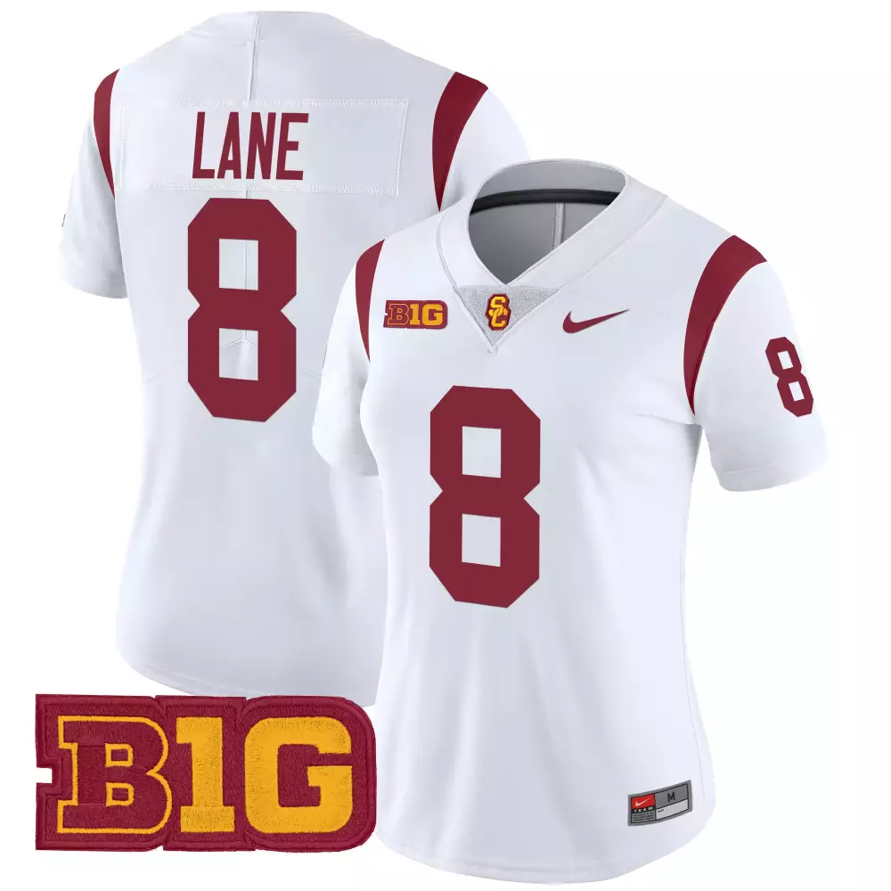 women s usc trojans lane 8 gold vapor limited stitched jersey 2025 with name patch