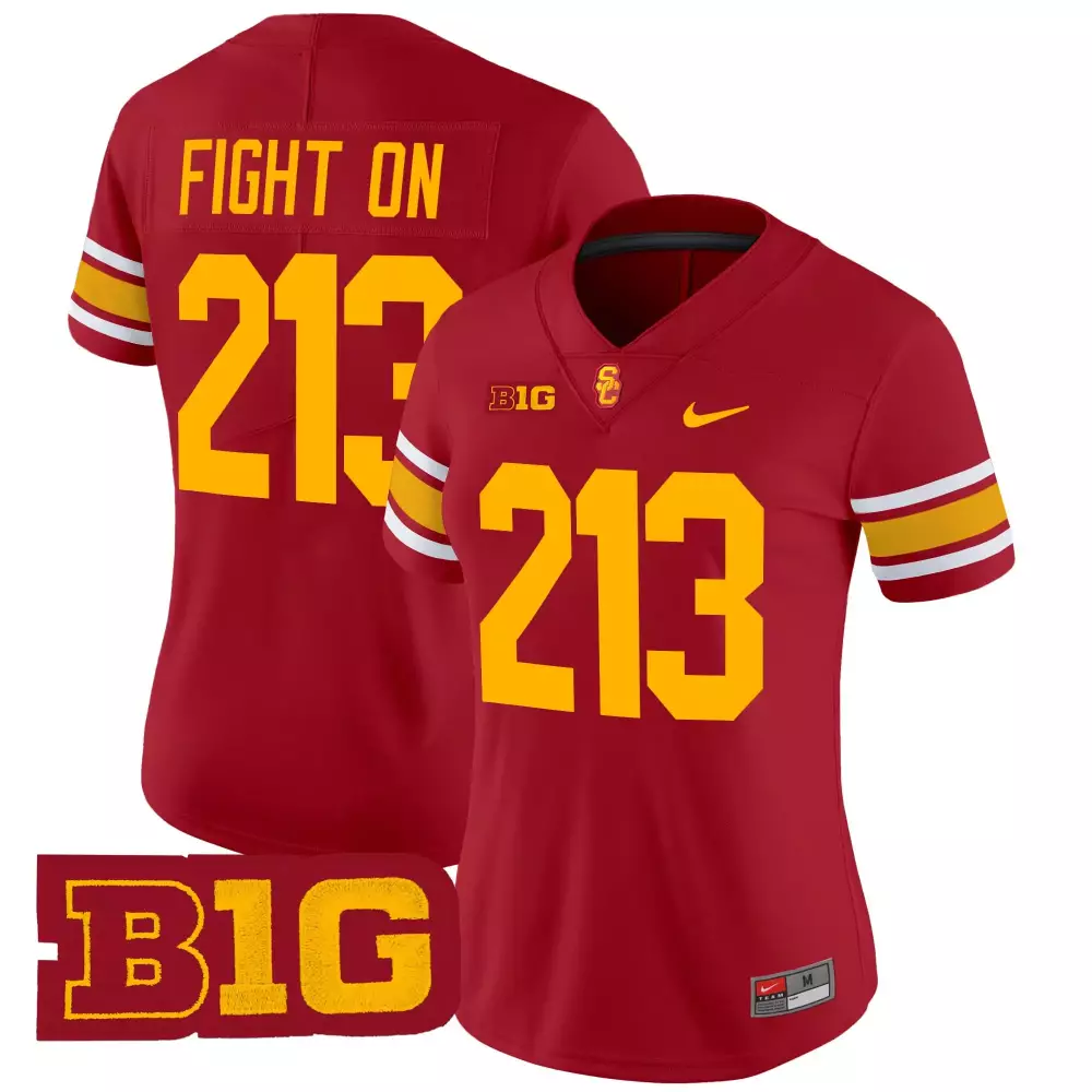 women s usc trojans moss 7 red stitched name patch jersey 2024 limited edition