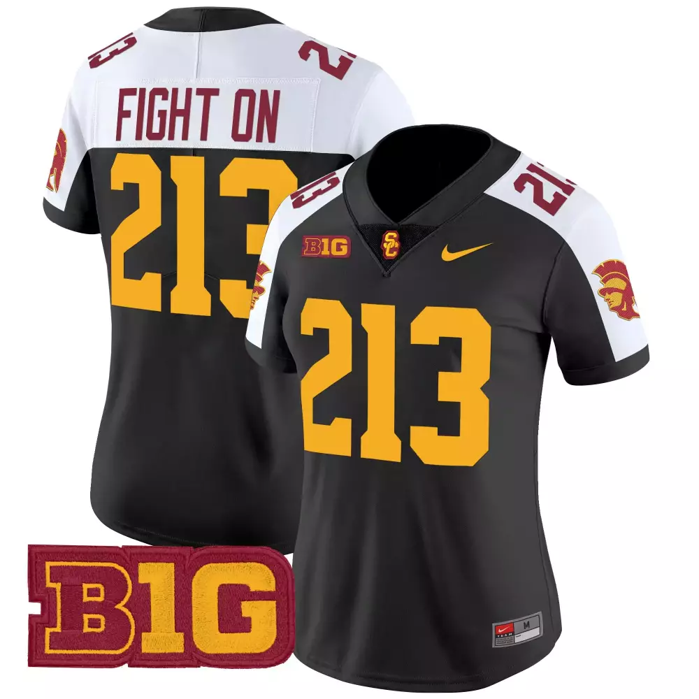 womens usc trojans 2025 white all stitched jersey 213 name patch