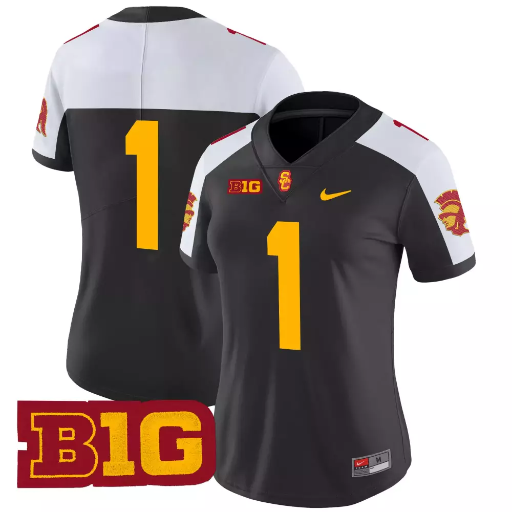 2025 USC Trojans Women's Black Stitched Jersey | Player Name Patch Number 1 | Limited Edition Fan Gear | For Men, Women & Youth