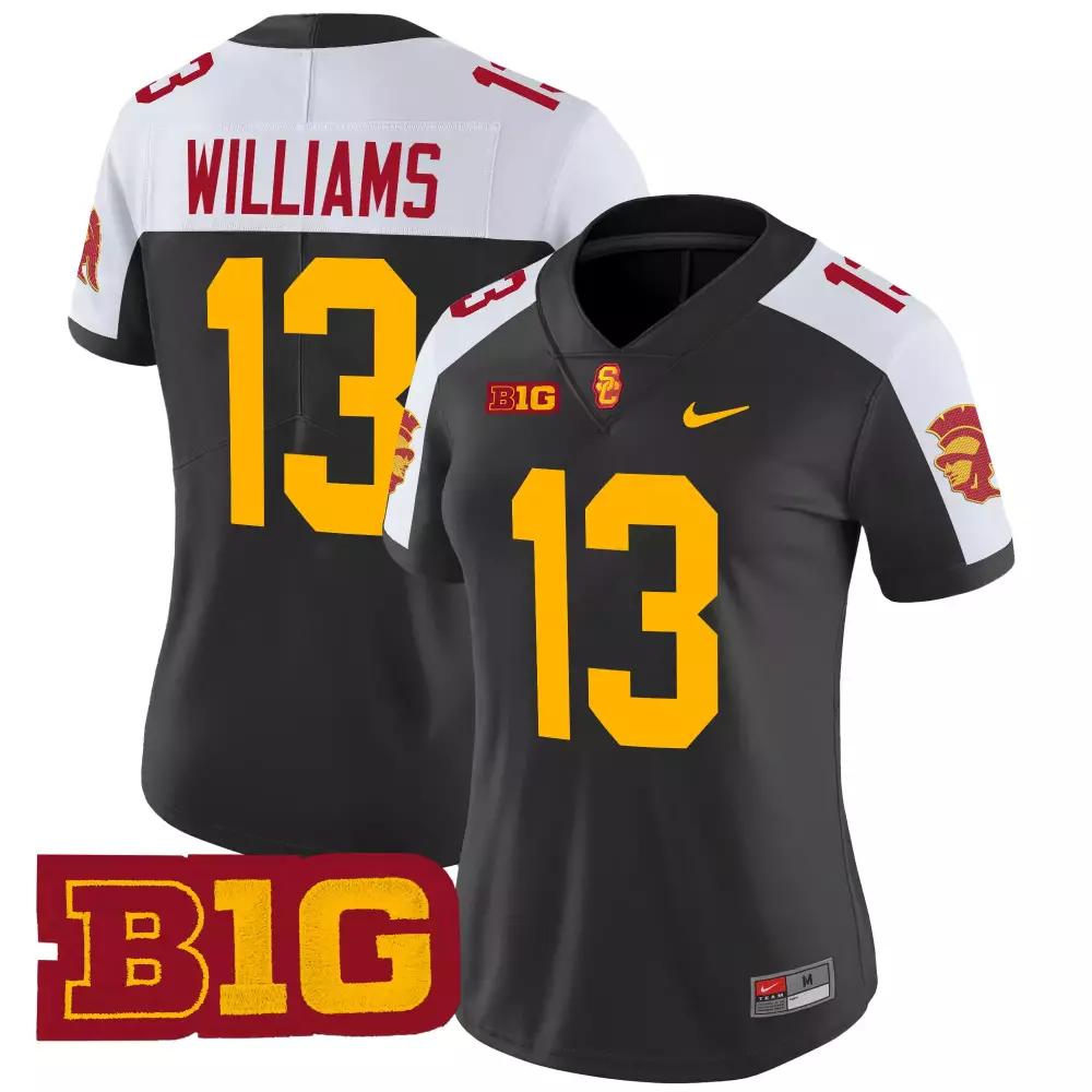 womens usc trojans black stitched jersey lemon 6 name patch 2025