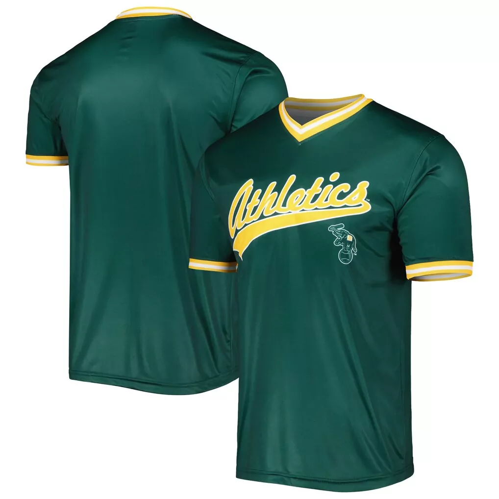 athletics stitches cooperstown collection team jersey kelly green
