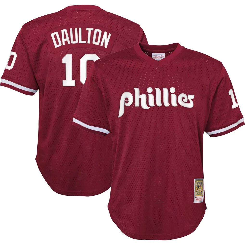 darren daulton philadelphia phillies mitchell ness cooperstown mesh batting practice jersey red