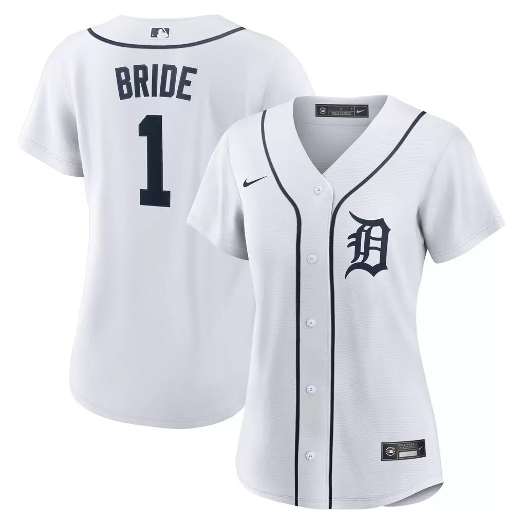 Detroit Tigers Nike Women's 1 Bride Home Replica Jersey | White Fan Gear for Women & Youth