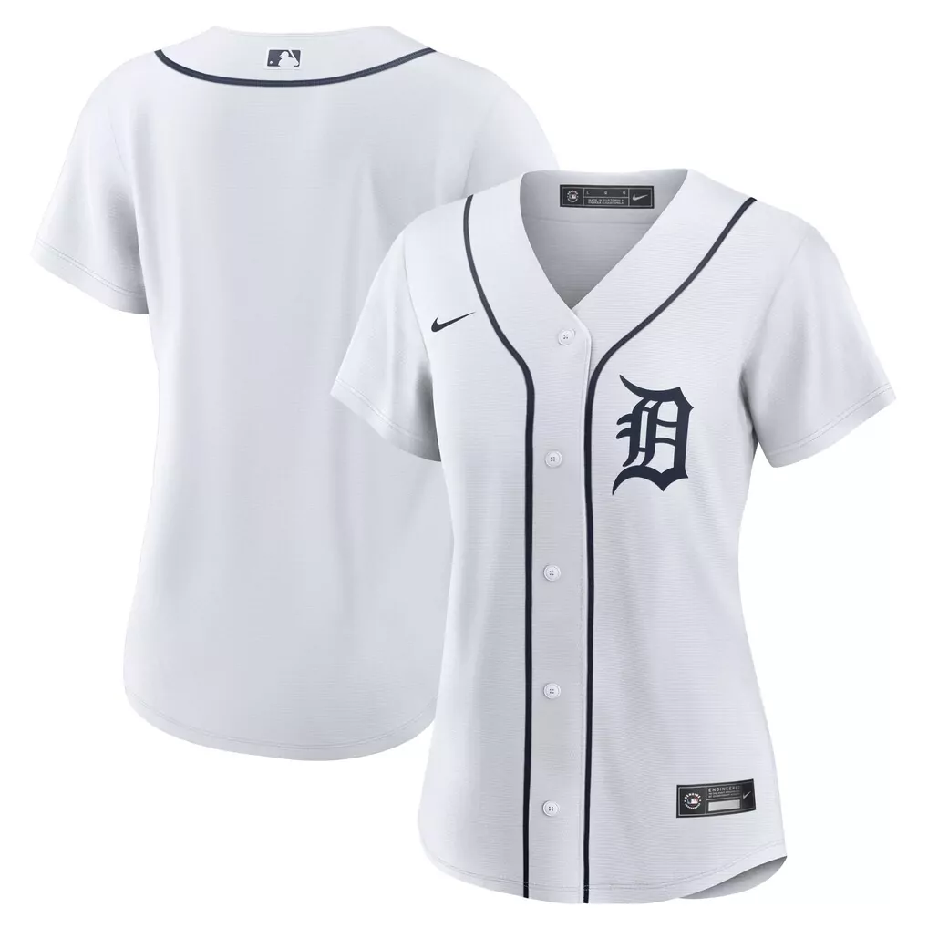 Detroit Tigers Women's Home Replica Jersey | Nike White Team Gear | Perfect for Game Day | For Men, Women & Youth
