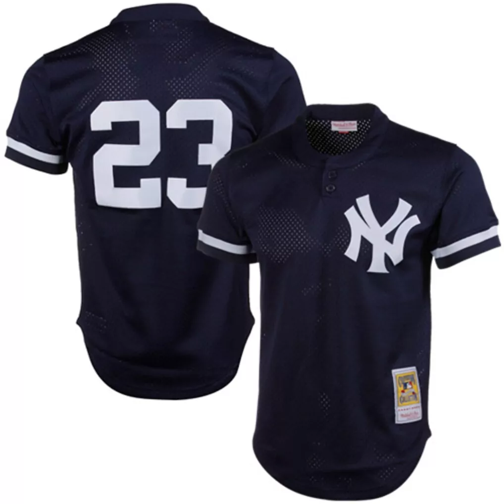 don mattingly new york yankees mitchell ness 1995 authentic cooperstown collection mesh batting practice jersey navy
