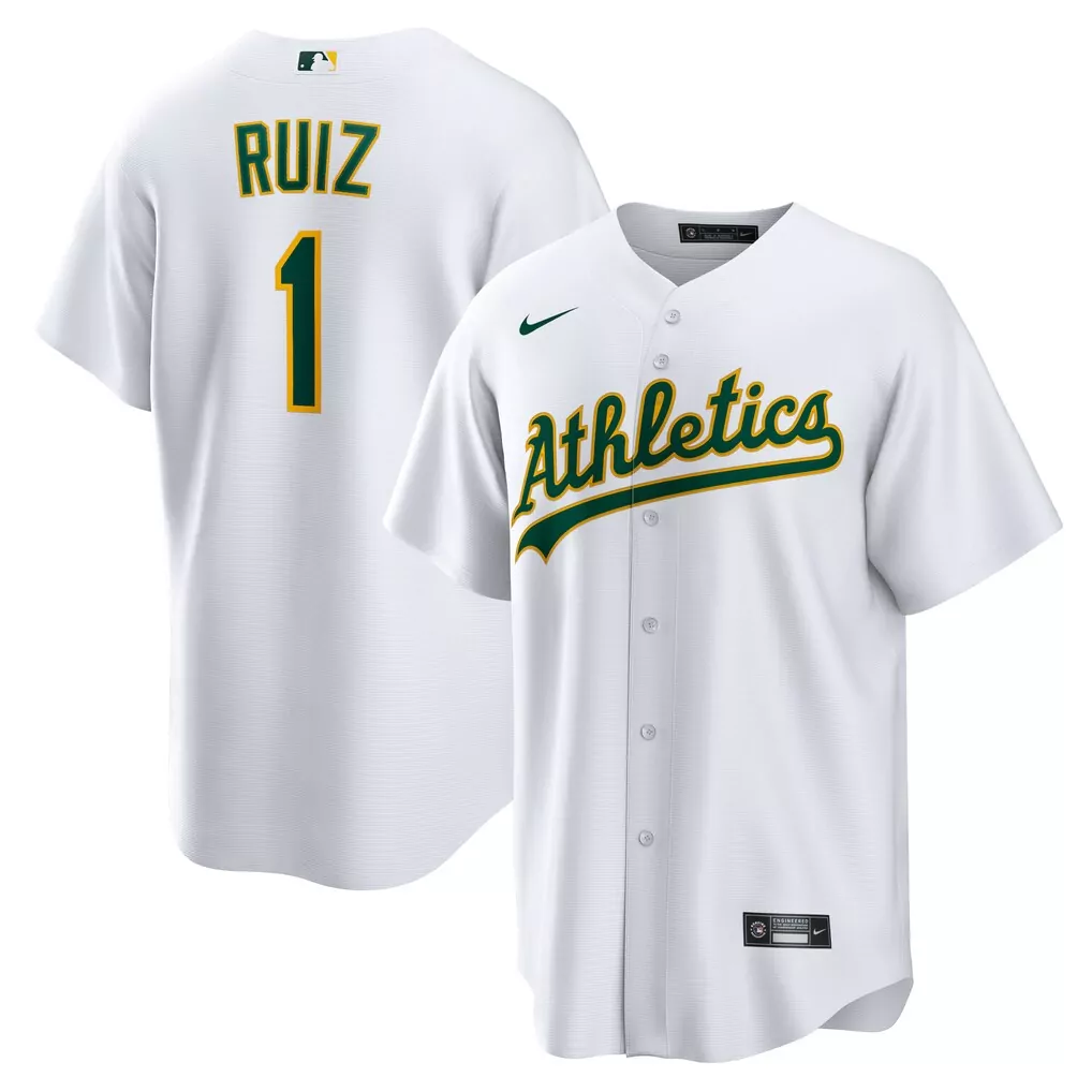 esteury ruiz athletics nike home replica jersey white