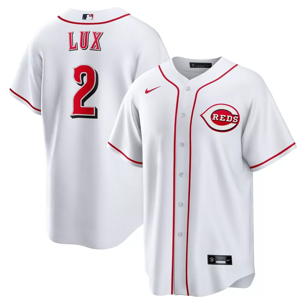Gavin Lux Cincinnati Reds Nike Home Replica Jersey | White Fan Gear | For Men, Women & Youth