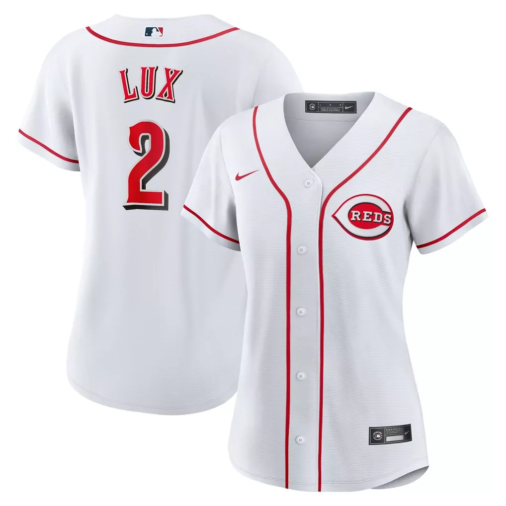 gavin lux cincinnati reds nike women s home replica jersey white