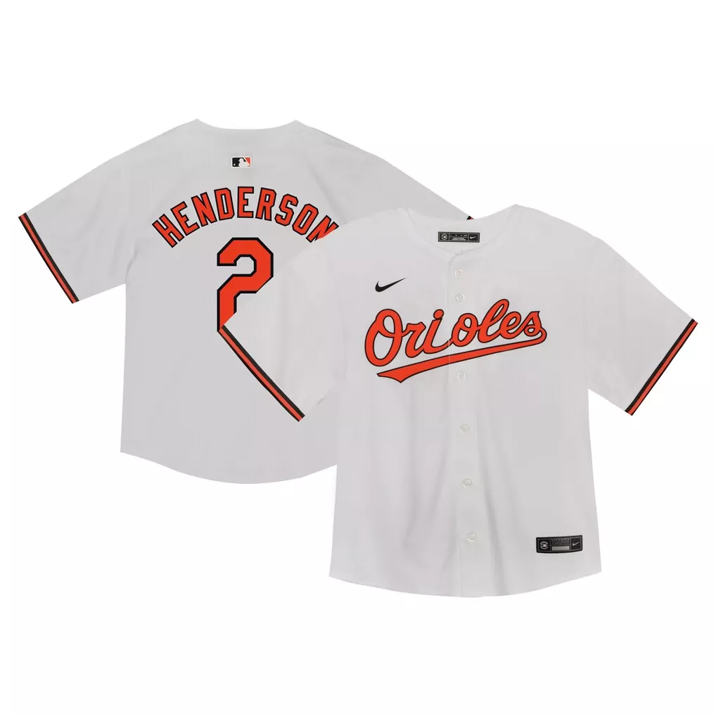 Gunnar Henderson Baltimore Orioles Nike Toddler Game Jersey | Classic White Design | For Kids