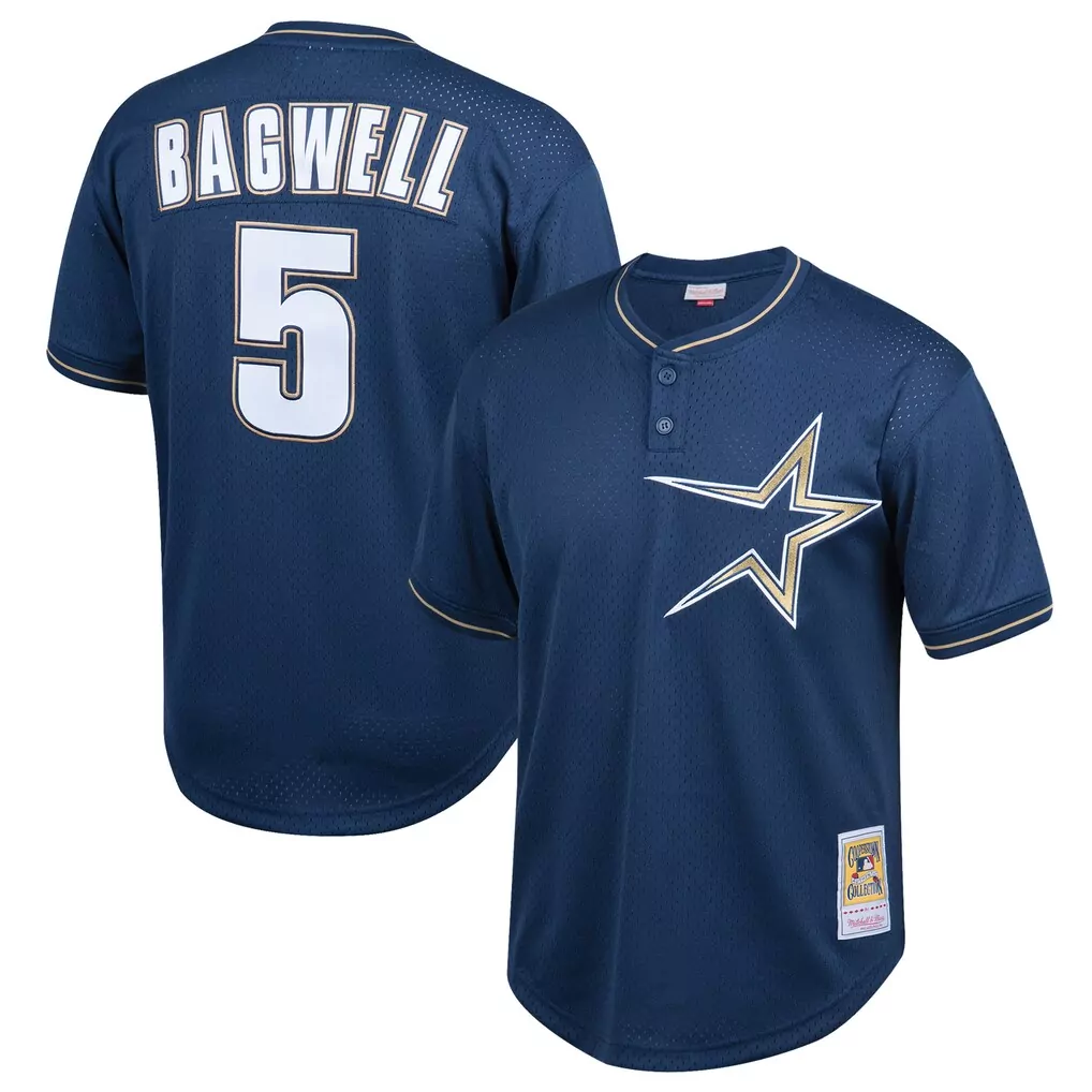 jeff bagwell houston astros mitchell ness cooperstown 1997 mesh batting practice jersey navy