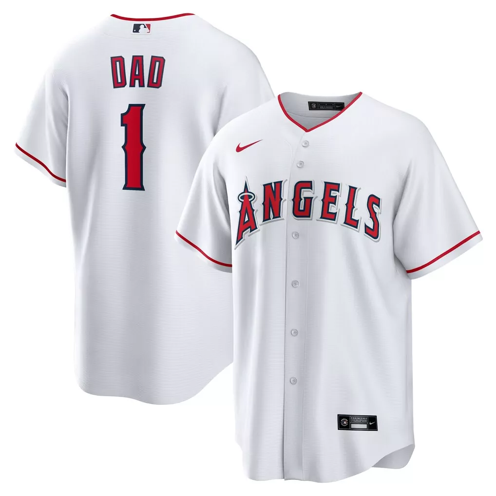 los angeles angels nike 1 dad home replica jersey white