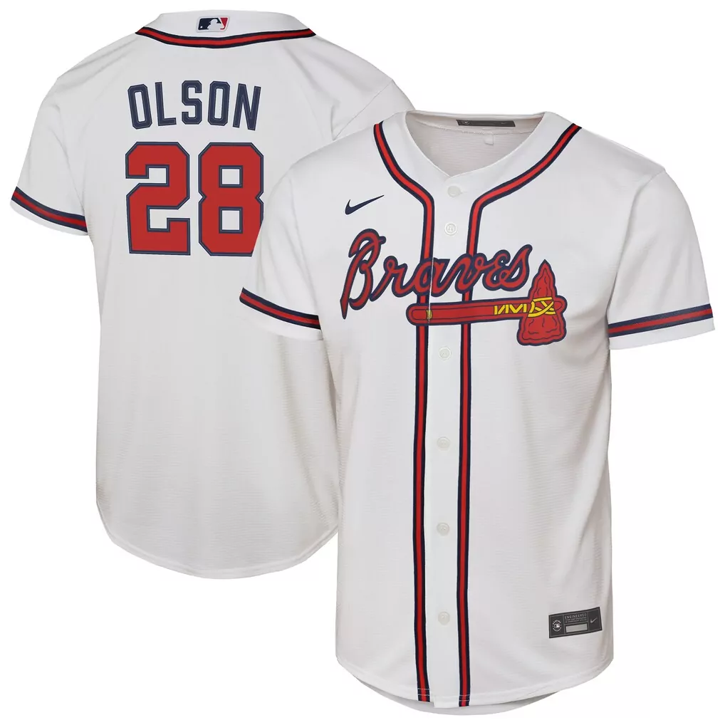 Matt Olson Atlanta Braves Nike Youth Home Limited Player Jersey | White | Limited Edition Fan Gear for Youth