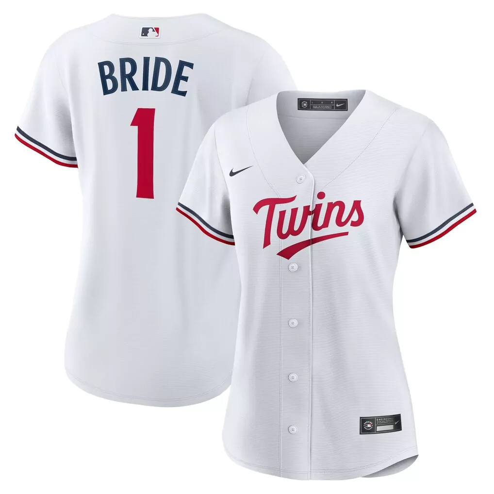 minnesota twins nike women s 1 bride home replica jersey white