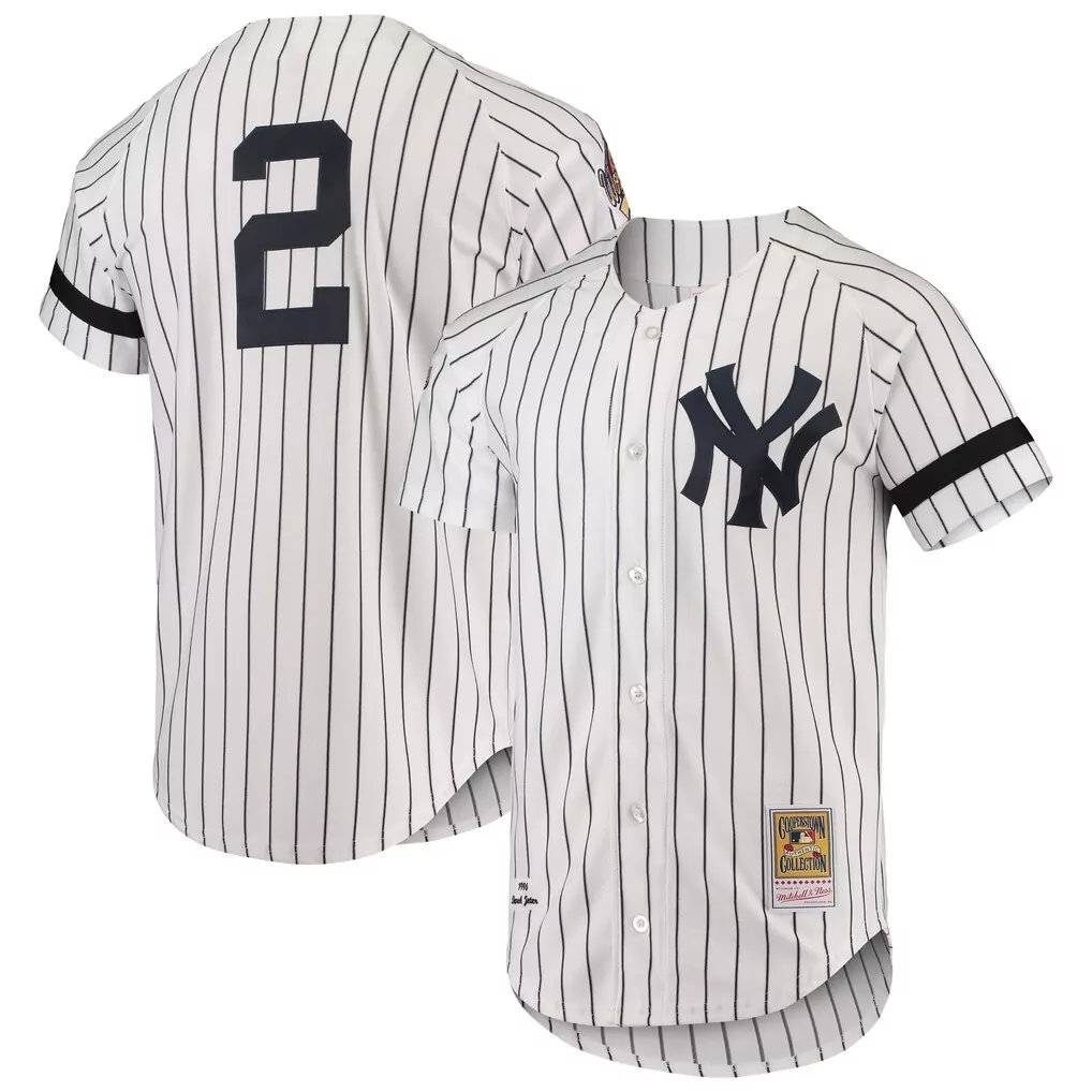 New York Yankees Mitchell & Ness Cooperstown Collection 1996 Authentic Home Jersey | Classic Fan Gear | For Men, Women & Youth